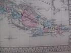 Mitchell Antique Hand Color Map Cuba Havana Bahama Cayman Caribbean 1880 Havanna — photo 4