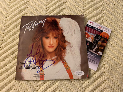 Tiffany Darwish SIGNED 45 ALBUM COVER I Saw Him Standing There JSA