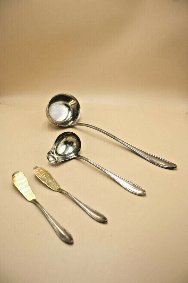 BSF 89 Modell 12 Personen Besteck Früchte Obst Dekor versilbert 58 Teile Set - Bild 2 von 4