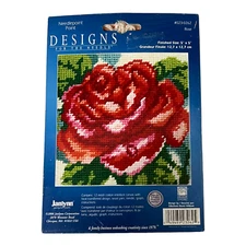Janlynn Rose Needlepoint Mini Kit Designs for The Needle 023-0262 5" x 5" NOS