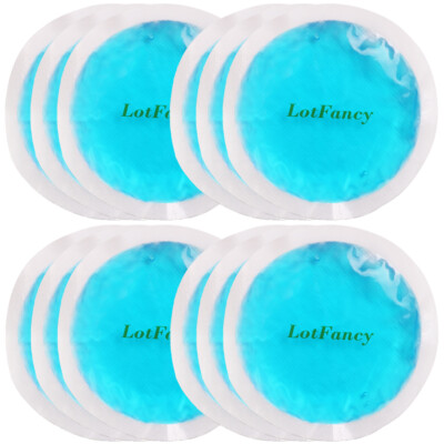#ad 12 PACK Round Gel Packs Hot and Cold Compress Ice Packs for Injuries Reusable $18.99