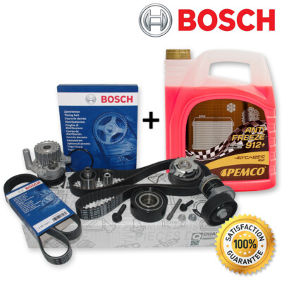 BOSCH ZAHNRIEMEN + ROLLENSATZ RIEMENSPANNER FÜR AUDI A3 VW GOLF VI 1.6 2.0 TDI