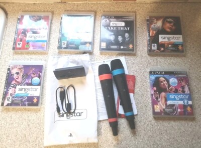 SingStar Vol 1 2 3 Teil Pop Wireless Mikrofon Bundle PS3 PlayStation 3
