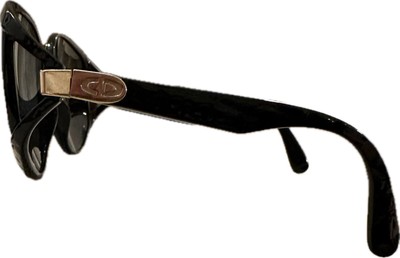 Vintage 80s CHRISTIAN DIOR Black Reptile Textured Oversized Sunglasses 2320 Vintage 80s CHRISTIAN DIOR Black Reptile Textured... | Depop main image 4
