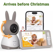 ieGeek 2K 5" Baby Monitor WiFi Video Baby Camera Via Screen and App Control