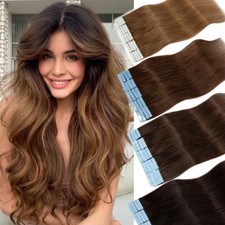 20-60 piece Tape In Real Remy Human Hair Extensions 100 Russian Thick Hairpiece