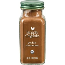 Simply Organic Organic Ground Ceylon Cinnamon, GMO Free 2.08 oz Bottle