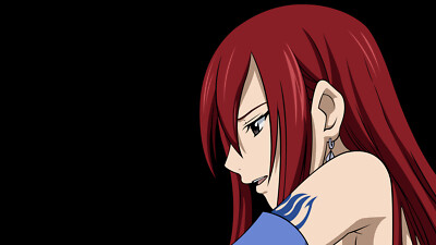 Anime scarlet erza fairy tail girls face profile redhead CCG Gaming Mat Desk