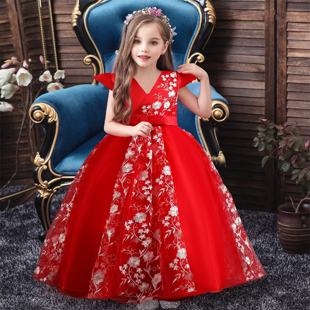 Golden Lace Applique Gold Satin Evening Gown For Little Girls Elegant Ball  Girl Dress With Flower Design For Pageants, Parties, First Gommunas From  Sansejinba, $82.39 | DHgate.Com