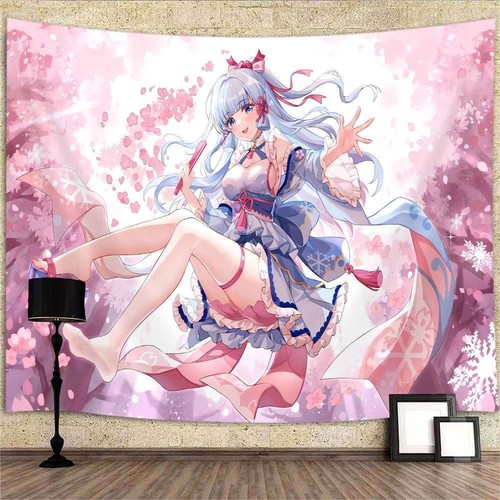 Anime Kawaii Girl Wall Art Poster Tapestry Wall Hanging Large Fabric Background