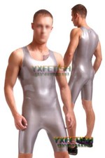 691 men latex catsuit swimsuit sports bodysuit no zip 0.4mm latex unitard