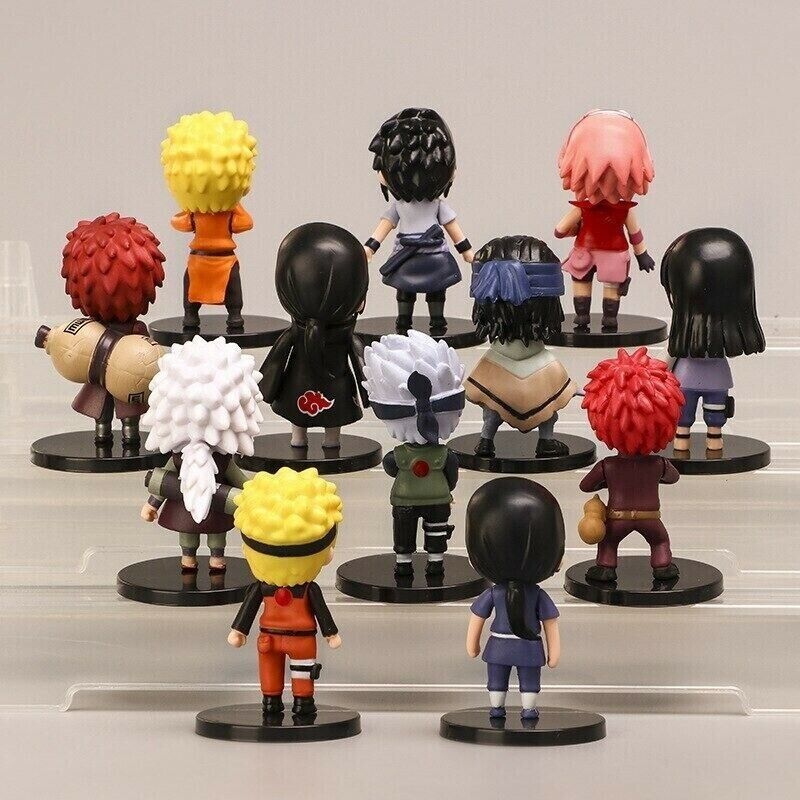 12 Pcs/Set Anime Naruto Kakashi Gaara PVC Action Figure Collectible Toy  Gifts