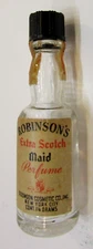 Vintage 1950's Empty Robinson Cosmetic NYC USA Extra Scotch Maid Perfume Bottle