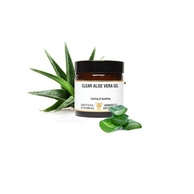 Natürliches Aloe Vera Clear Gel 60ml. Kühlend und schonend hergestellt mit Kräuterextrakten