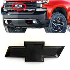 Chevrolet Silverado 1500 2019-2021 pajarita parrilla delantera emblema insignia negro brillante