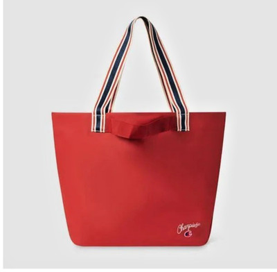 Champion Logo Tote Bag Interior Zip Pocket Key Clip Dbl Handles 22'' x 15'' x 8''