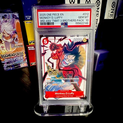 #ad Bandai Namco 2025 One Piece EN Monkey D. Luffy #012 PSA 10 3rd Anv 3BP $299.99