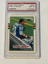 1989 Topps Traded - Barry Sanders #83T, PSA 9