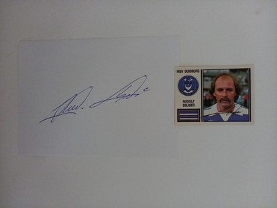 Rudolf Seliger - MSV Duisburg, inkl Paninibild - original Autogramm - ca. 10x15c