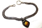 FANTASTIC VINTAGE ANTIQUE BRAIDED  SILVER NECKLACE WITH LOCKET AND PHOTO — photo 1