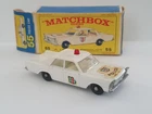 Original Matchbox Lesney 1966 Ford Galaxie Police Car No 55, With Box