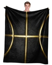 Basketball Blanket Gifts for Boys Ultra Soft Flannel 50"x40" Black Basketball