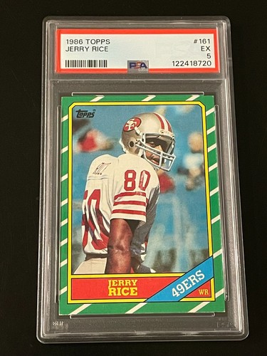 1986 Topps #161 Jerry Rice Rookie PSA 5 EX! | eBay