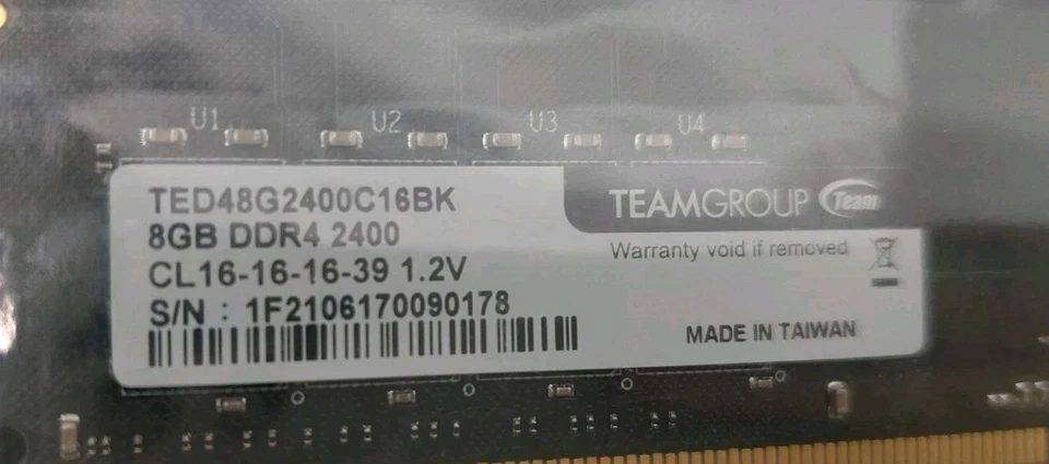 TED48G2400C16BK Team Group RockSoul 8GB DDR4-2400MHz Non-ECC Desktop Memory 1x8G - Image 2 of 3