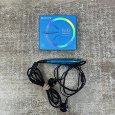 Sony MZ-E60 Walkman Portable MiniDisc Player Blue. Headphones Inc Tested Working