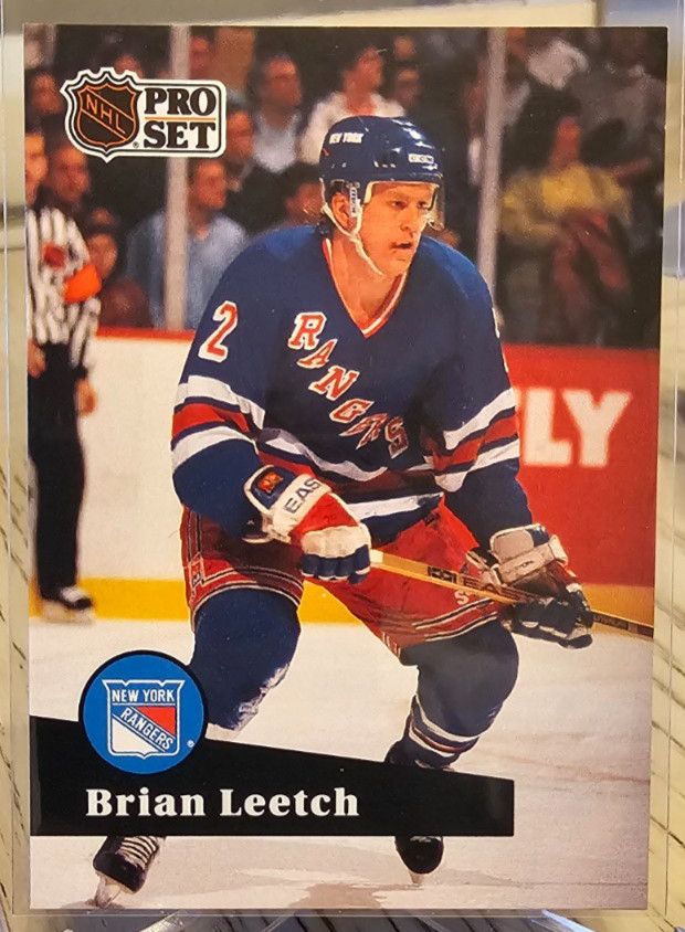 1991-92 Pro Set French Brian Leetch #159 New York Rangers