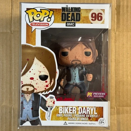 Funko Pop! Biker Daryl #96, The Walking Dead, TWD, Bloody, PX Exclusive, AMC TV