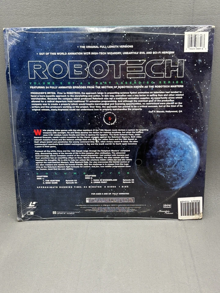 New Sealed ROBOTECH - ROBOTECH MASTERS, Vol 5 Laserdisc LD Foto 2 de 4