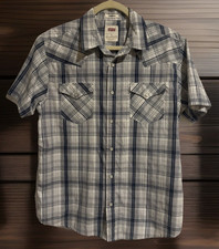 Men's Levi  s Standard Fit Button Front Shirt Size M Snap buttons