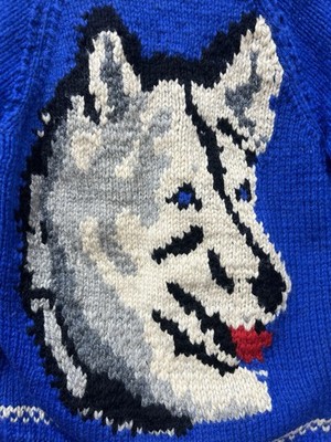 Vintage Cowichan Hand Knit Wool Sweater Jacket Lined Talon Zip
