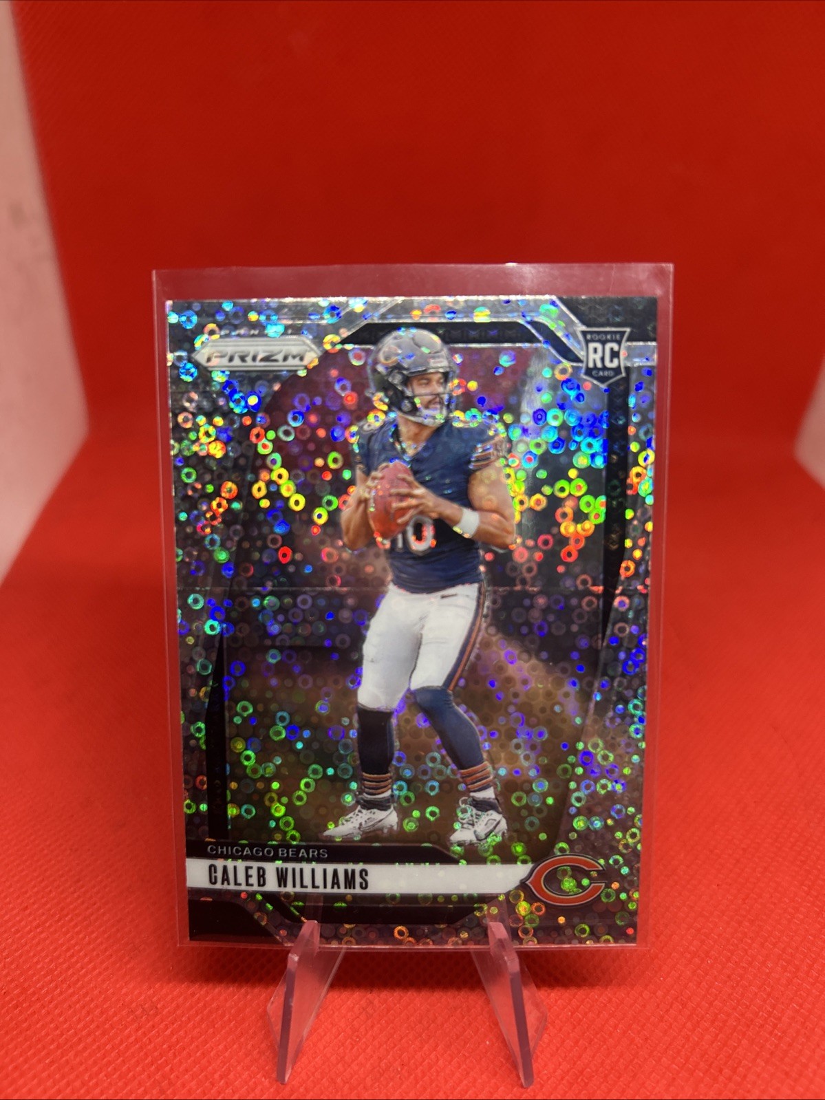2024 Panini Prizm #301 Caleb Williams RC Rookie Card SP No Huddle Silver DIsco
