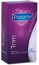 Boxed Condoms Pasante Trim - Smaller/Tighter Fit Condom - Big Pack of 12