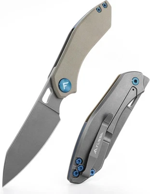 FLISSA Klapp-Messer, Taschen-Messer mit G10-Griff, Gefaltete Länge 9 cm, Scharf