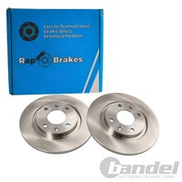 2X RAP Brakes Bremsscheiben 266Mm Voll Vorne Passend FüR CitroËN Berlingo C-ELYS