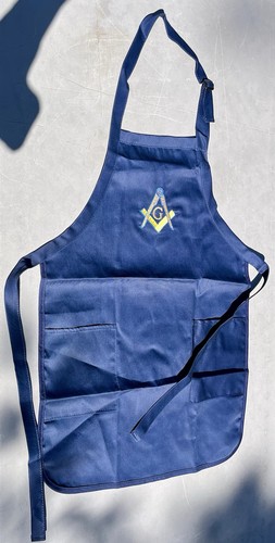 Masonic Apron BBQ Butcher Kitchen BLUE Square Compass Mason Freemasonry ~ Events