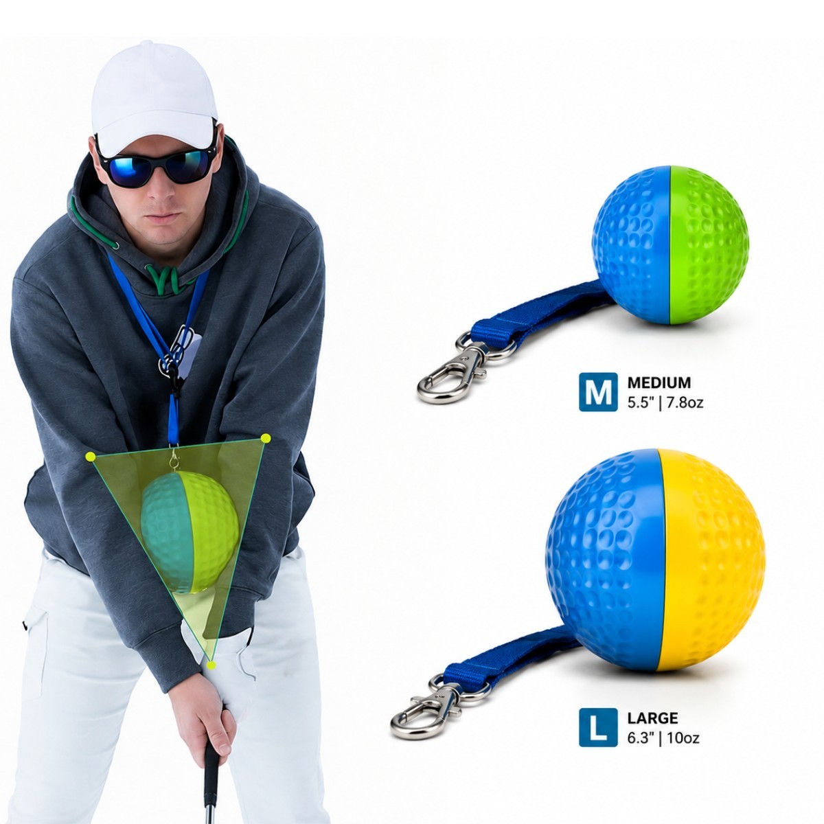 Golf Swing Training Aid Ball Forearm Connection & Impact Position