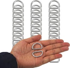 Stainless Steel Welded Heavy D-rings For Hand Diy Accessories Bags 30pcs 1 Inch