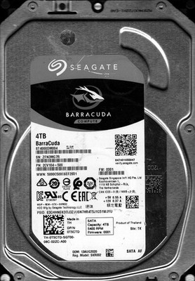 Seagate Barracuda 4TB ST4000DM004 F/W 0001 Interner Hard Disk Drive