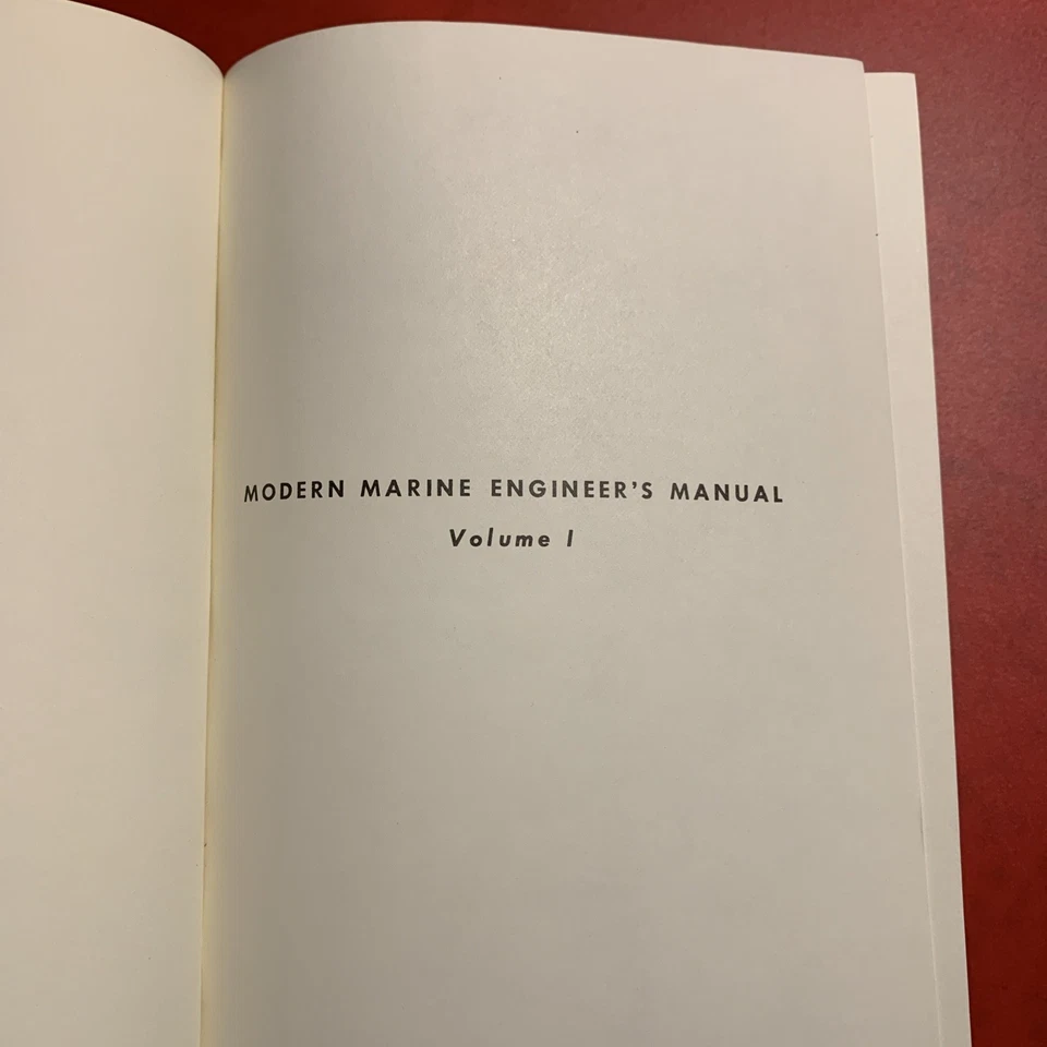 Modern Marine Engineer's Manual Hardcover Vol. 1 Alan Osbourne 1973 - Image 2 of 4
