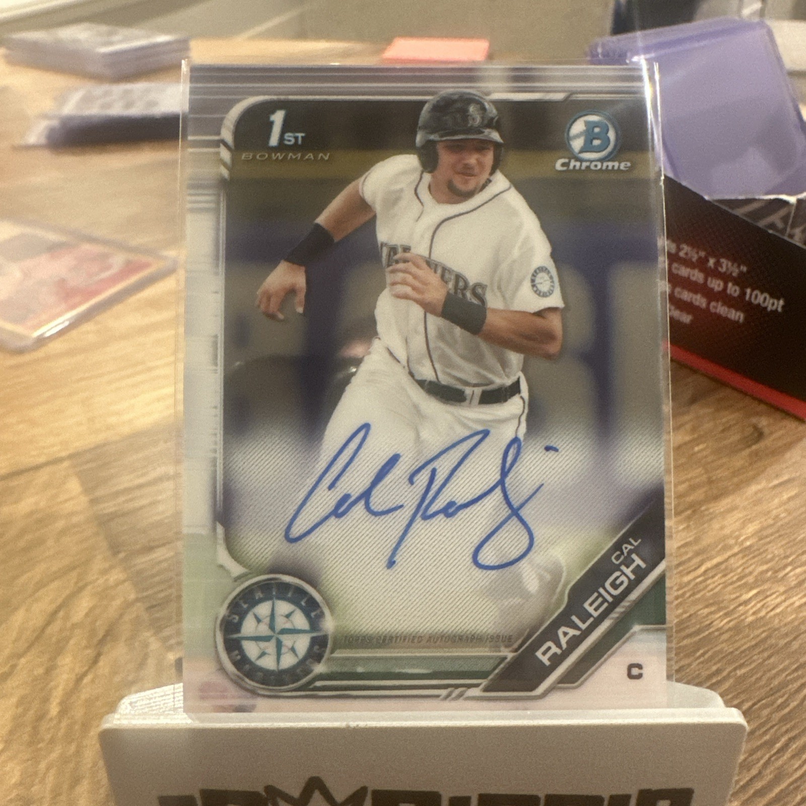 2019 Bowman Chrome Cal Raleigh 1st Bowman Auto Rookie RC