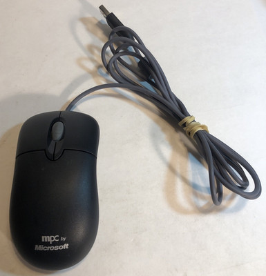 Microsoft Basic Optical Scroll Wheel USB Wired Mouse 1.0A Black PS/2 1094 GUC