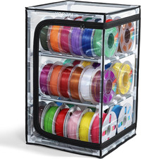 3D Printer Filament Storage Box, 3-Tier Filament Storage Rack with Transparent D