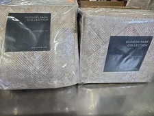 Hudson Park Linear Sandstone King Comforter Cover