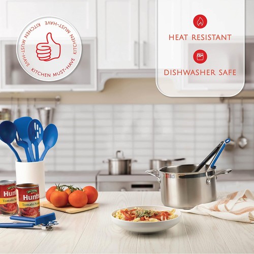 Kitchen Utensils Set, Cooking Utensil Set Gadgets, Pots and Pans Blue - Picture 4 of 7