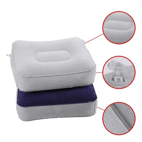 Almohada portátil suave reposapiés PVC inflable reposapiés almohada plegable A9O3 R7I1 - Imagen 14 de 20