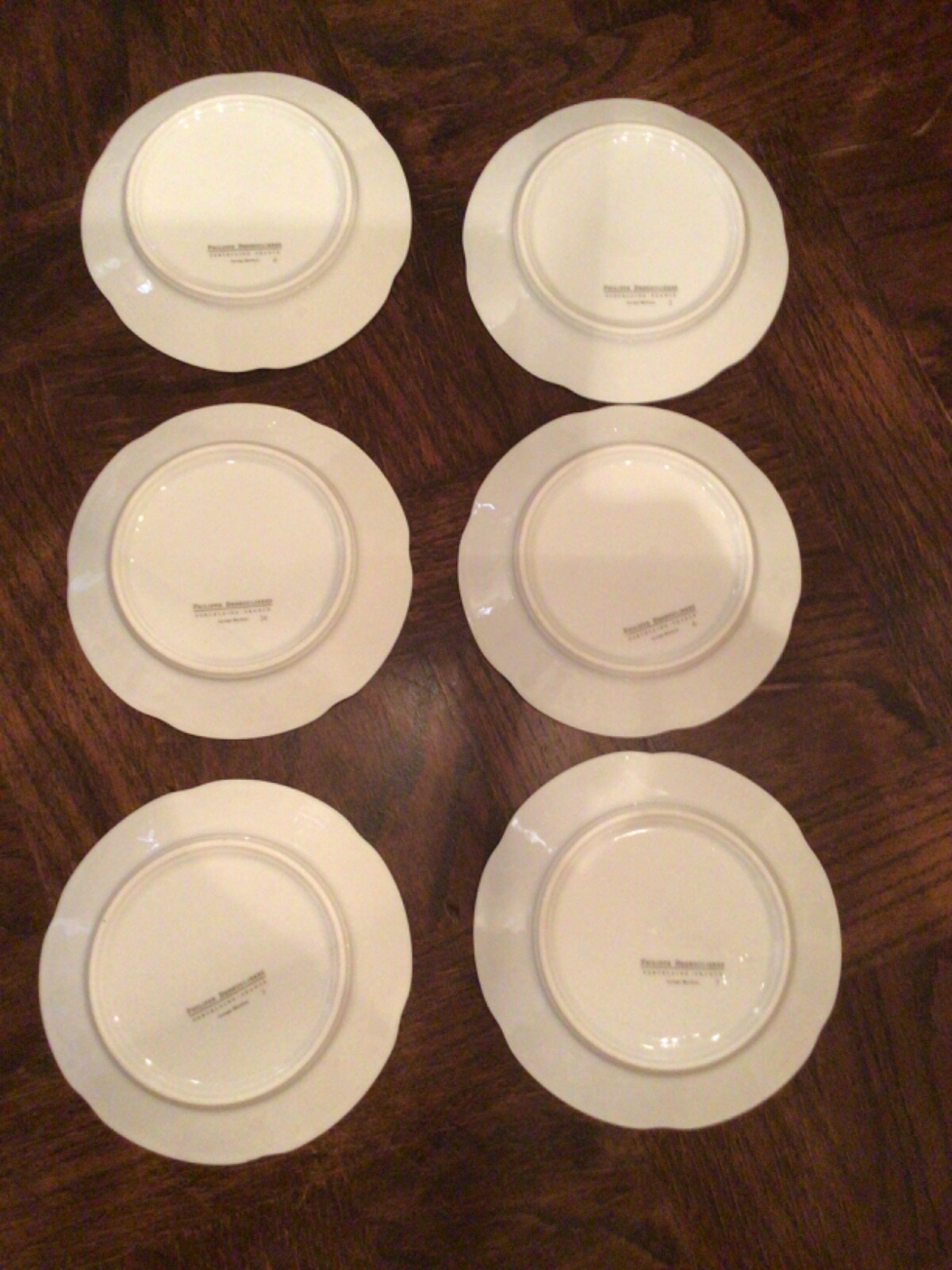 VINTAGE PHILIPPE DESHOULIERES PORCELAIN CANAPÉ PLATES NIB